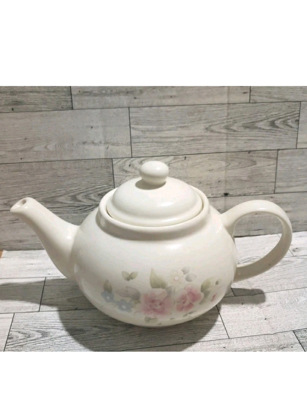 Vtg Pfaltzgraff Tea Rose Tea Pot With Lid Floral Mexico
